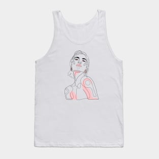 One line art female 1 Tank Top